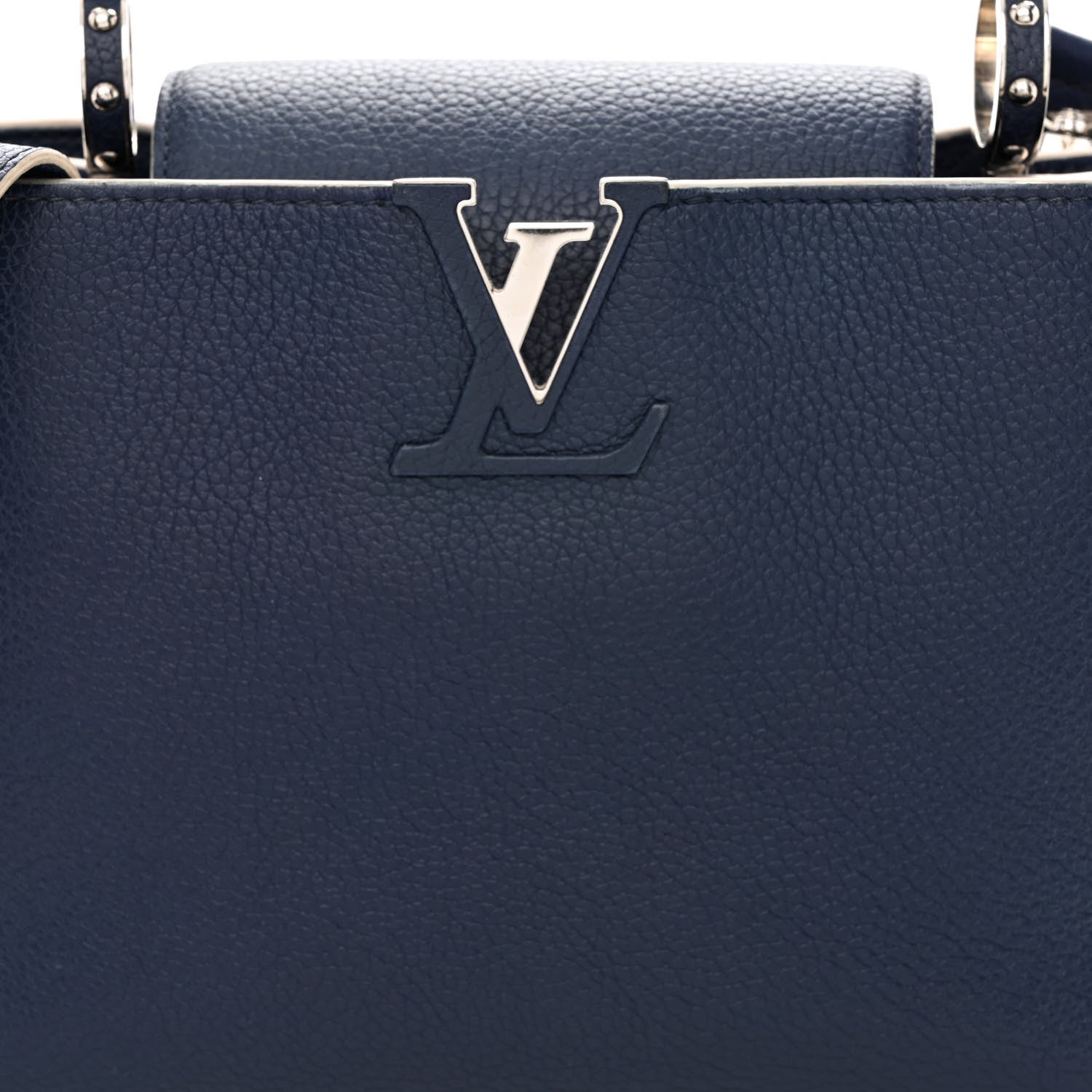 Louis Vuitton Taurillon Capucines PM Blue White 7 of 11
