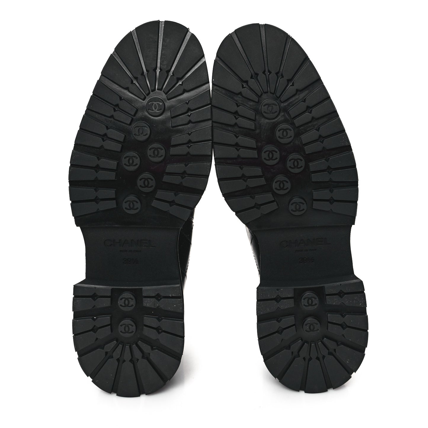 Calfskin Patent Cap Toe Quilted Short Boots 39.5 Black