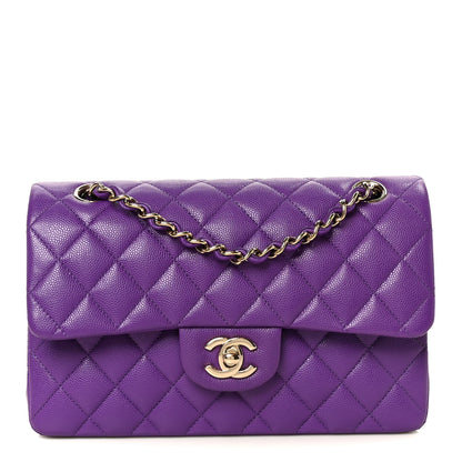Chanel Caviar Quilted Small Double Flap Purple 1 of 12