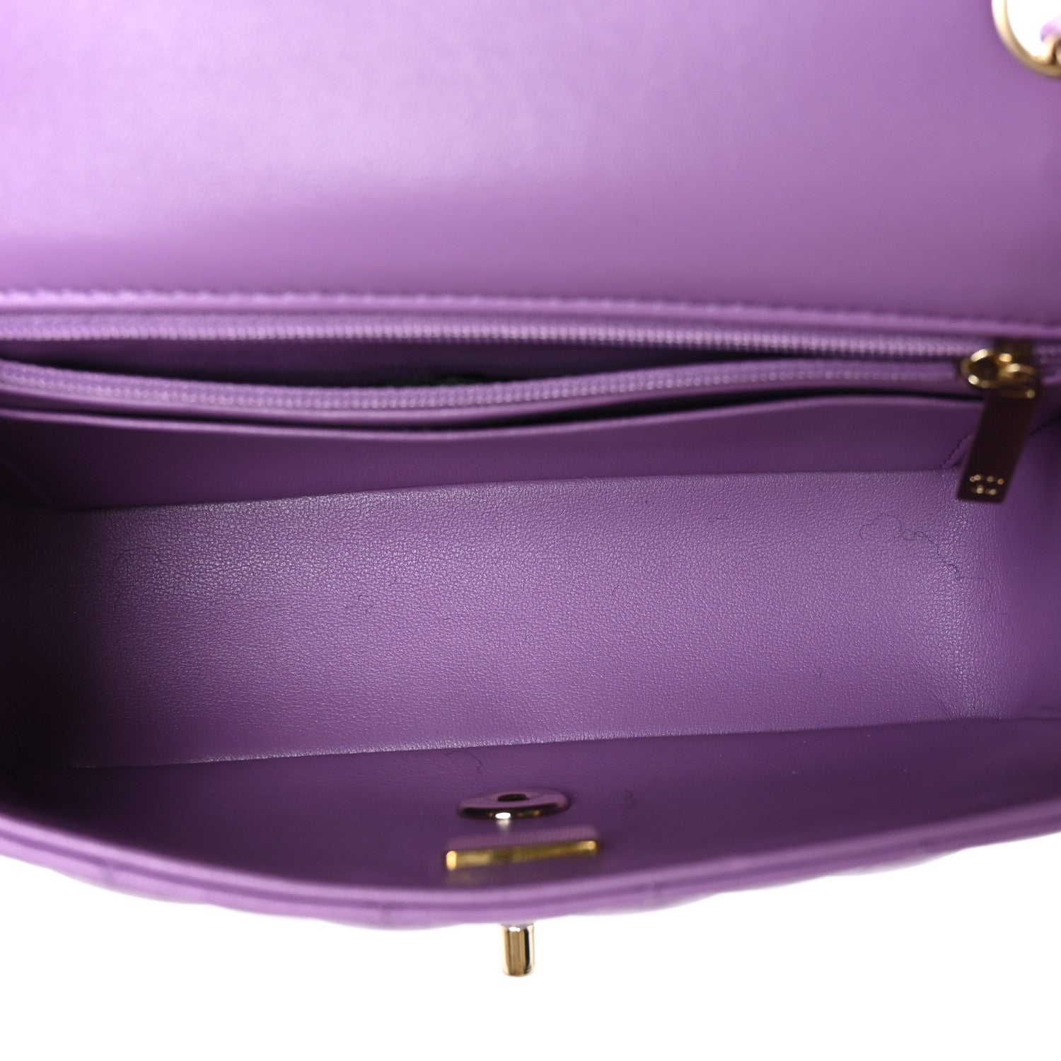 Chanel Lambskin Quilted Mini Rectangular Flap Purple 5 of 10