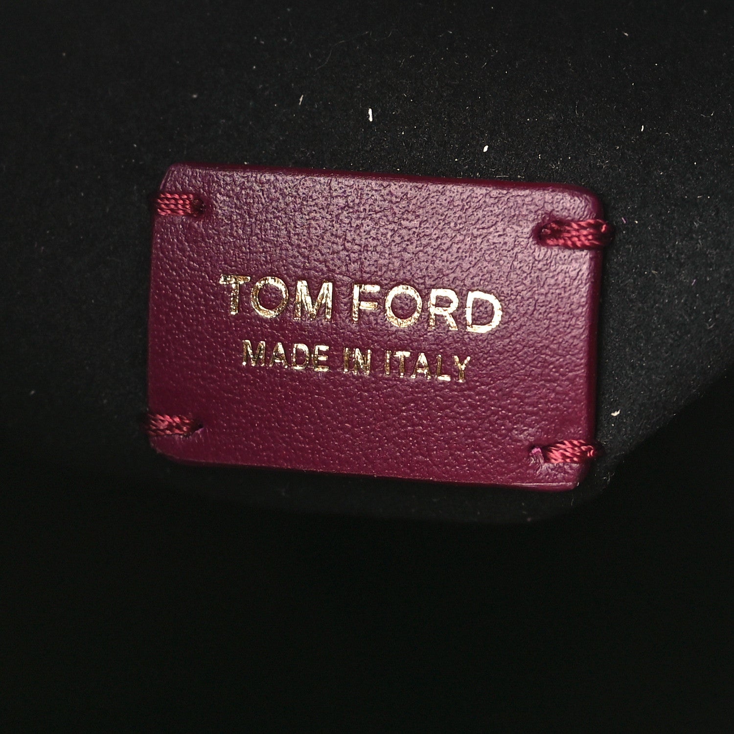 Tom Ford Calfskin Crocodile Embossed Mini Chain Bucket Bag Cranberry 6 of 8