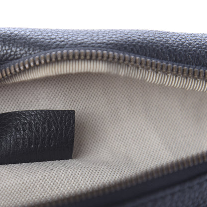 Gucci Grained Calfskin Logo Belt Bag Black 10 of 11