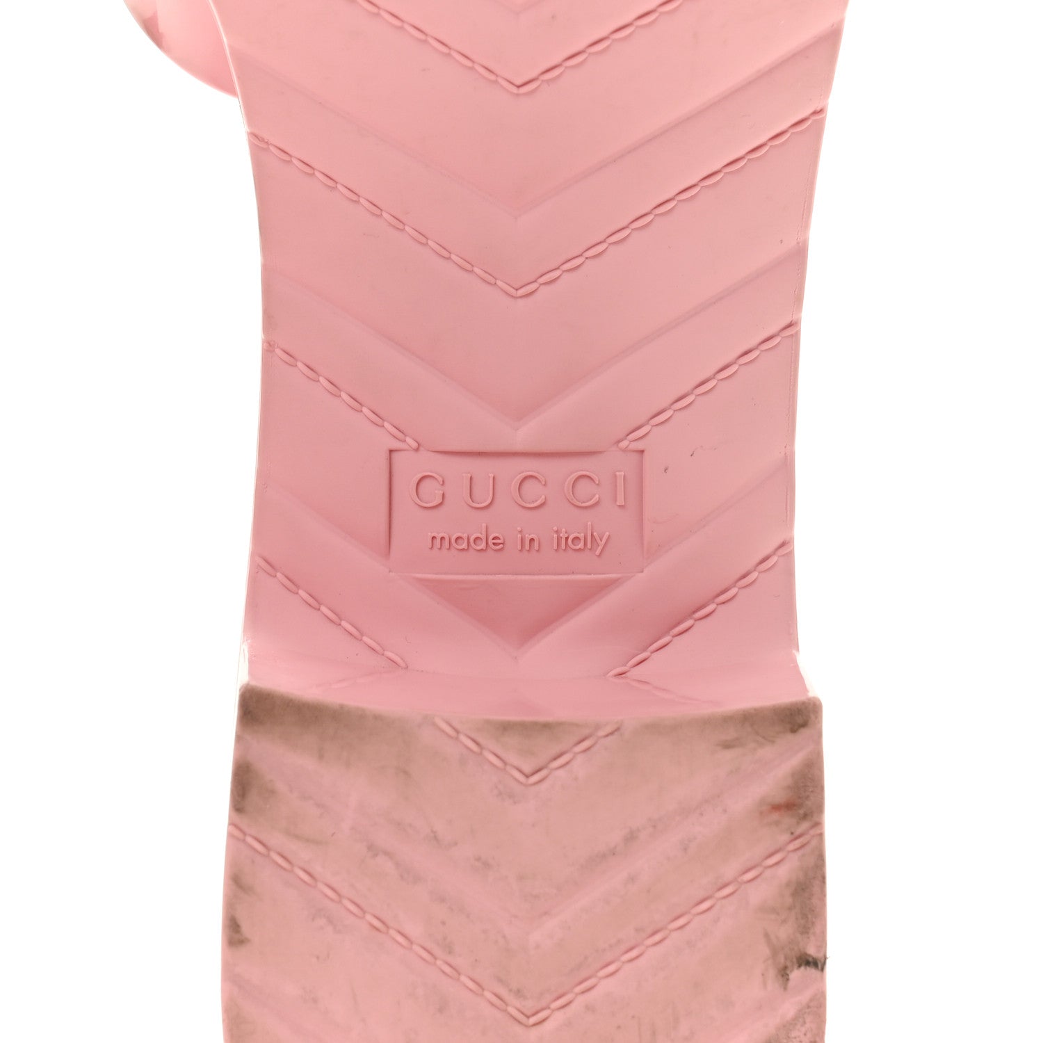 Gucci Rubber Gucci Logo Womens Platform 20/60mm Slide Sandals 41 Wild Rose 8 of 13