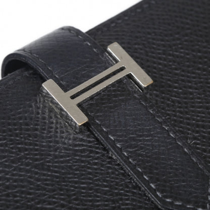 Hermes Epsom Leather Bearn Wallet Noir 6 of 10