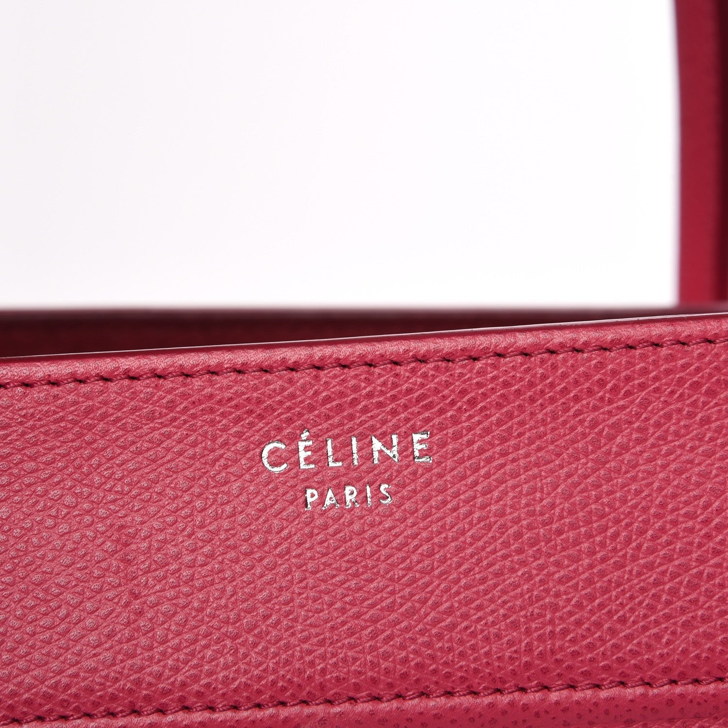 Celine Grained Calfskin Medium Phantom Luggage Fuchsia 7 of 8