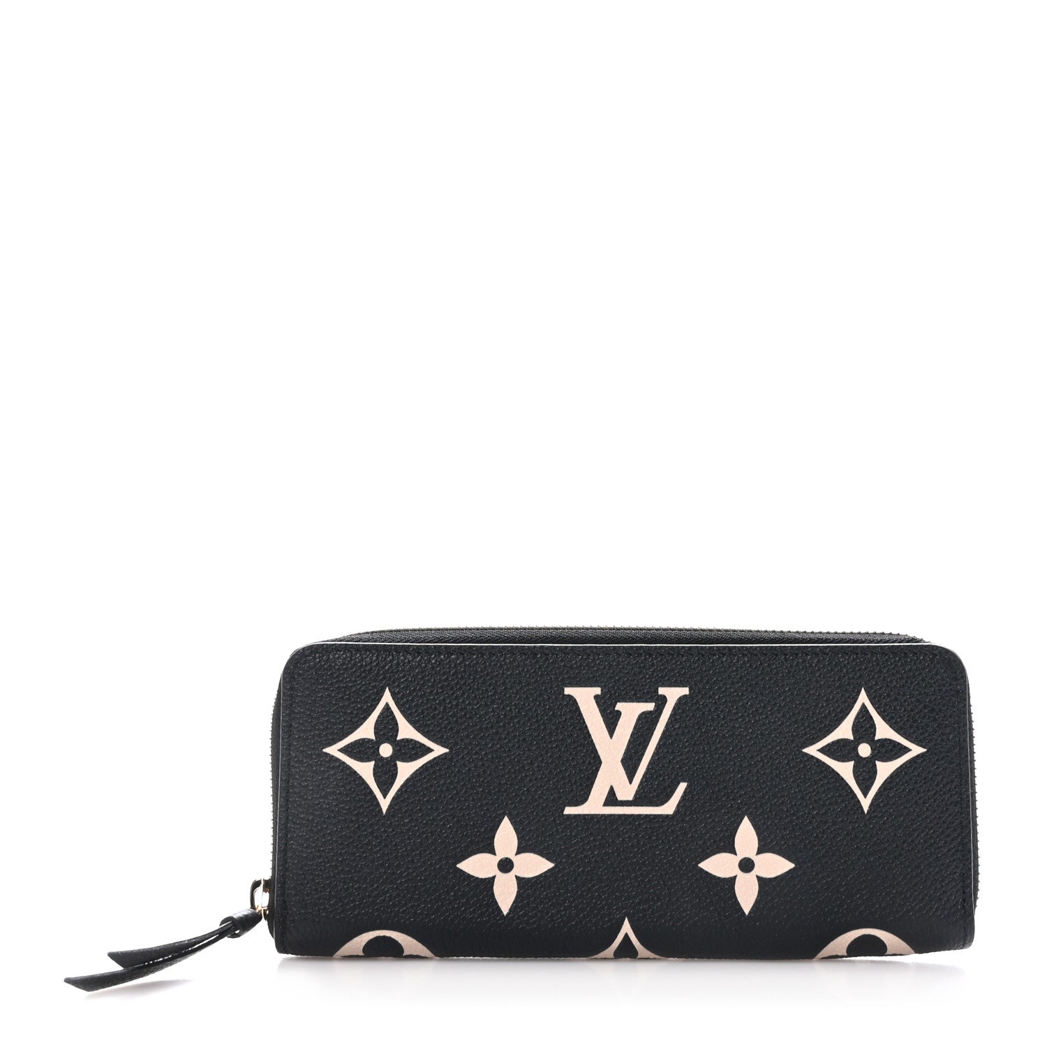 Louis Vuitton Empreinte Monogram Giant Clemence Wallet Black Beige 1 of 8