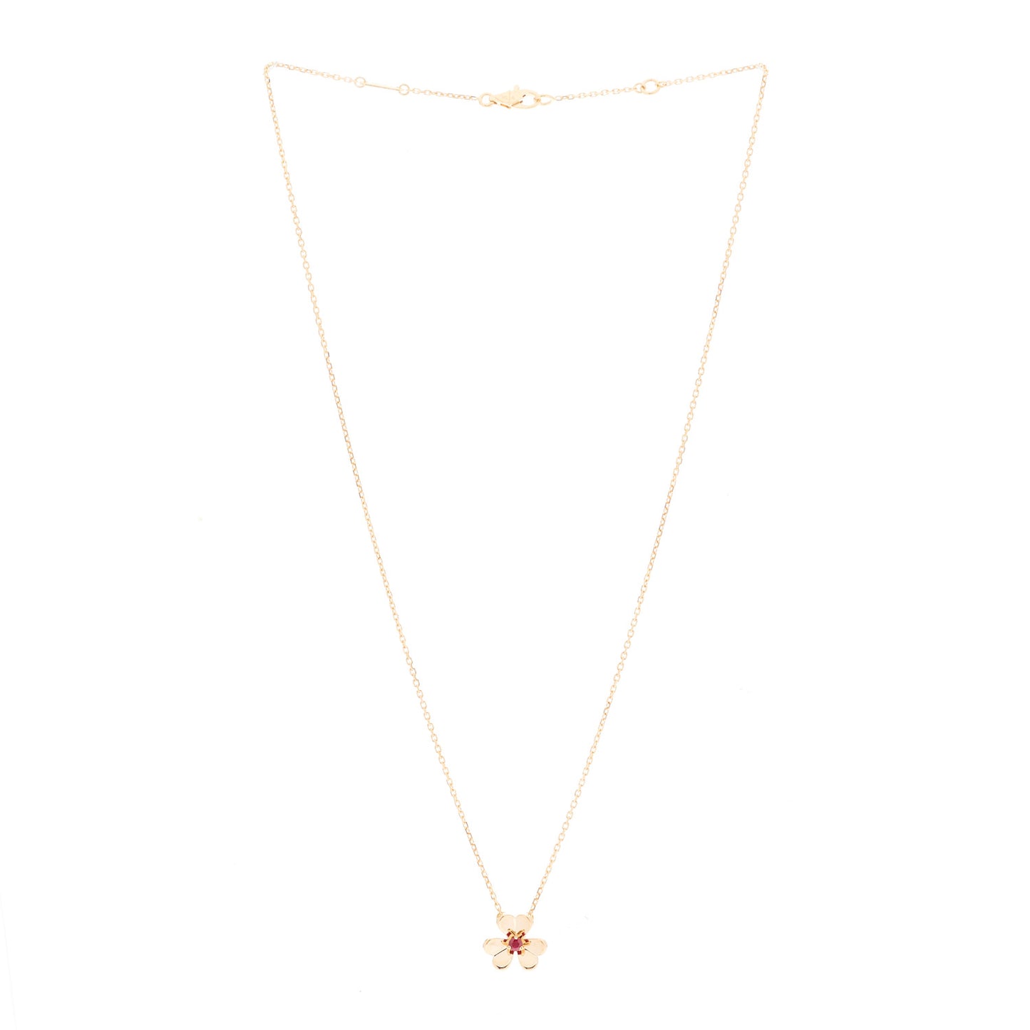 18K Rose Gold Ruby Mini Frivole Pendant Necklace