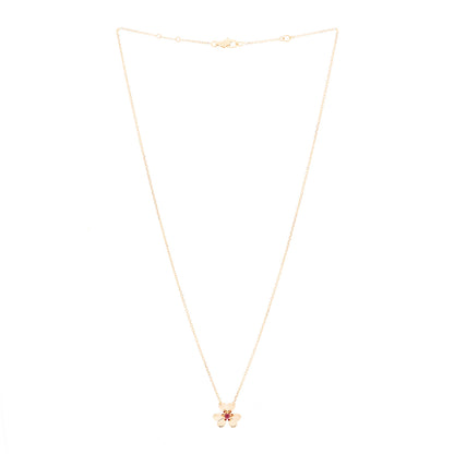 Van Cleef & Arpels 18K Rose Gold Ruby Mini Frivole Pendant Necklace 2 of 7