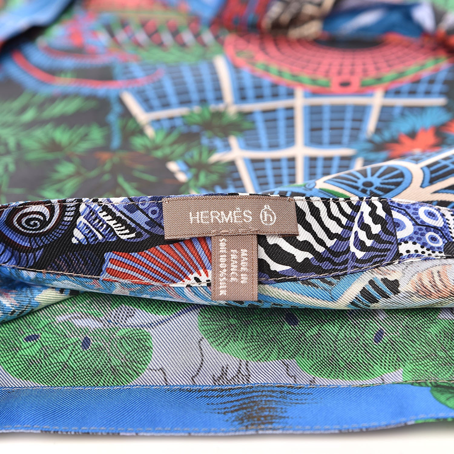 Hermes Silk Petit H Jardins D'Hiver Shopping Bag 6 of 8