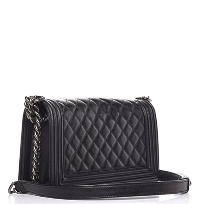 Chanel Calfskin Quilted Medium Boy Flap Black 3 of 8