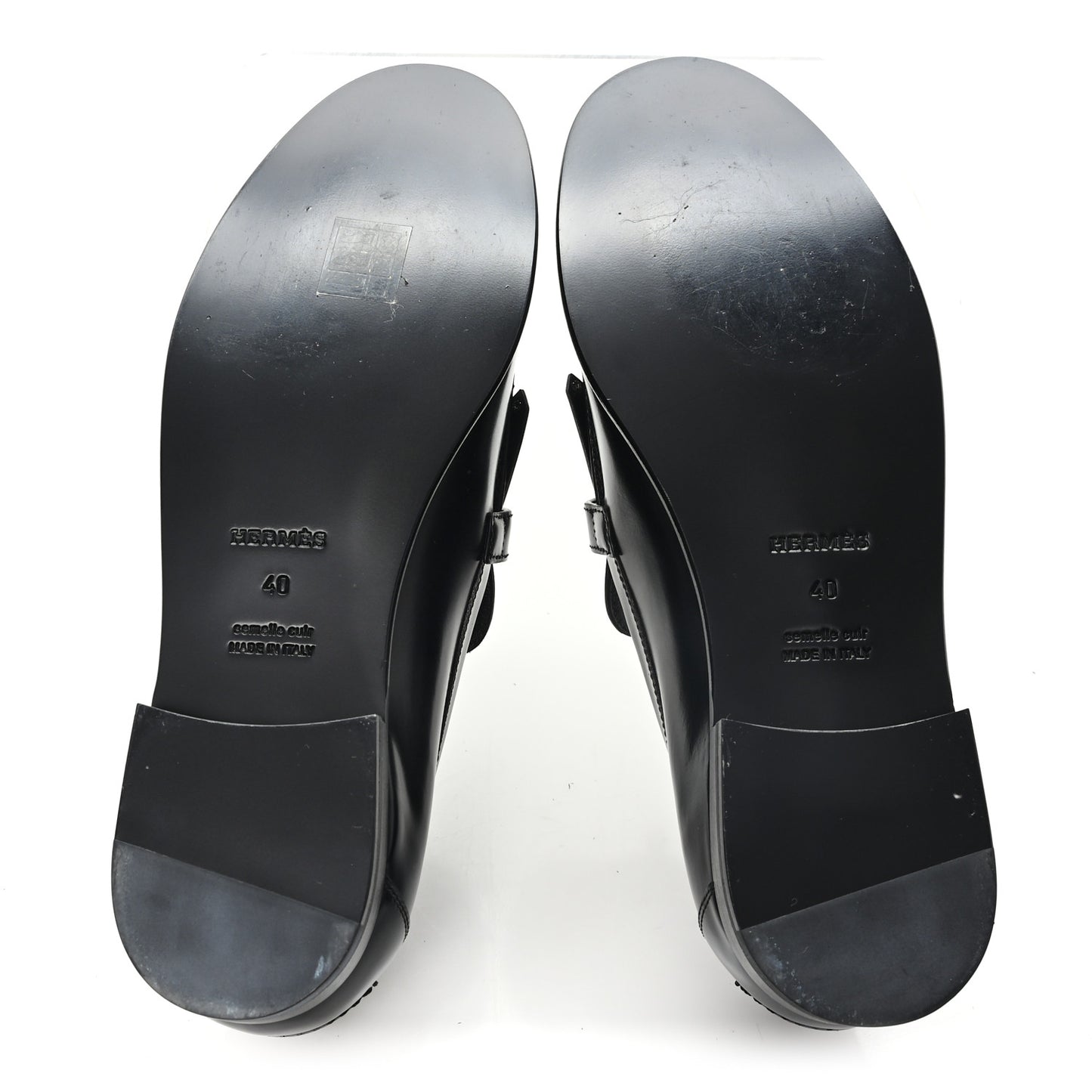 Glazed Calfskin Medor Studded Fringe Womens Destin Loafer 40 Black