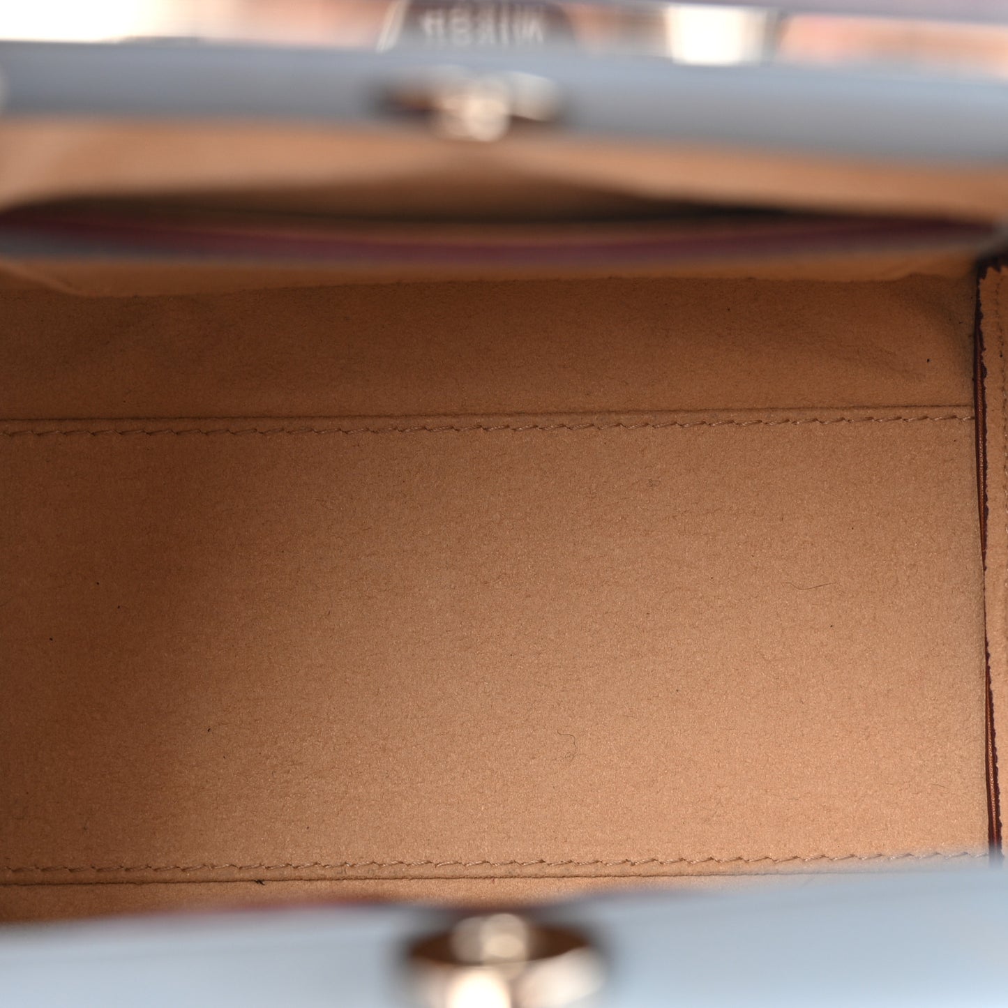 Calfskin The Short Story Shoulder Bag Blue Brown