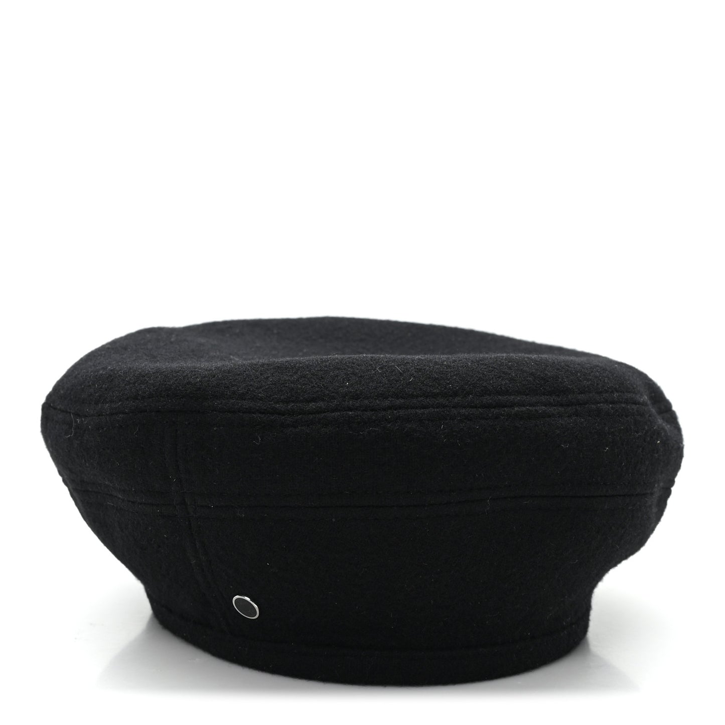 Wool Cashmere Saint Honore Drap Beret 56 Black