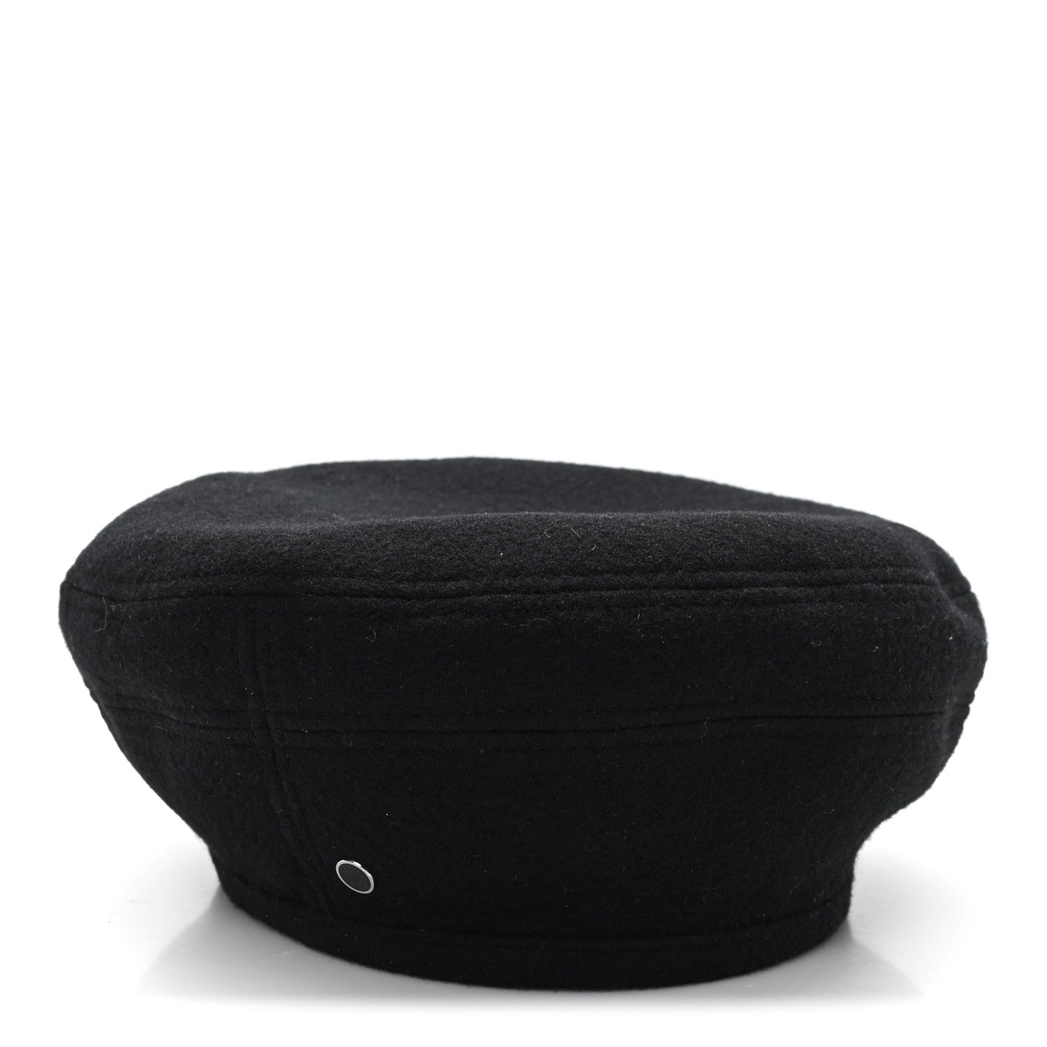 Hermes Wool Cashmere Saint Honore Drap Beret 56 Black 1 of 9