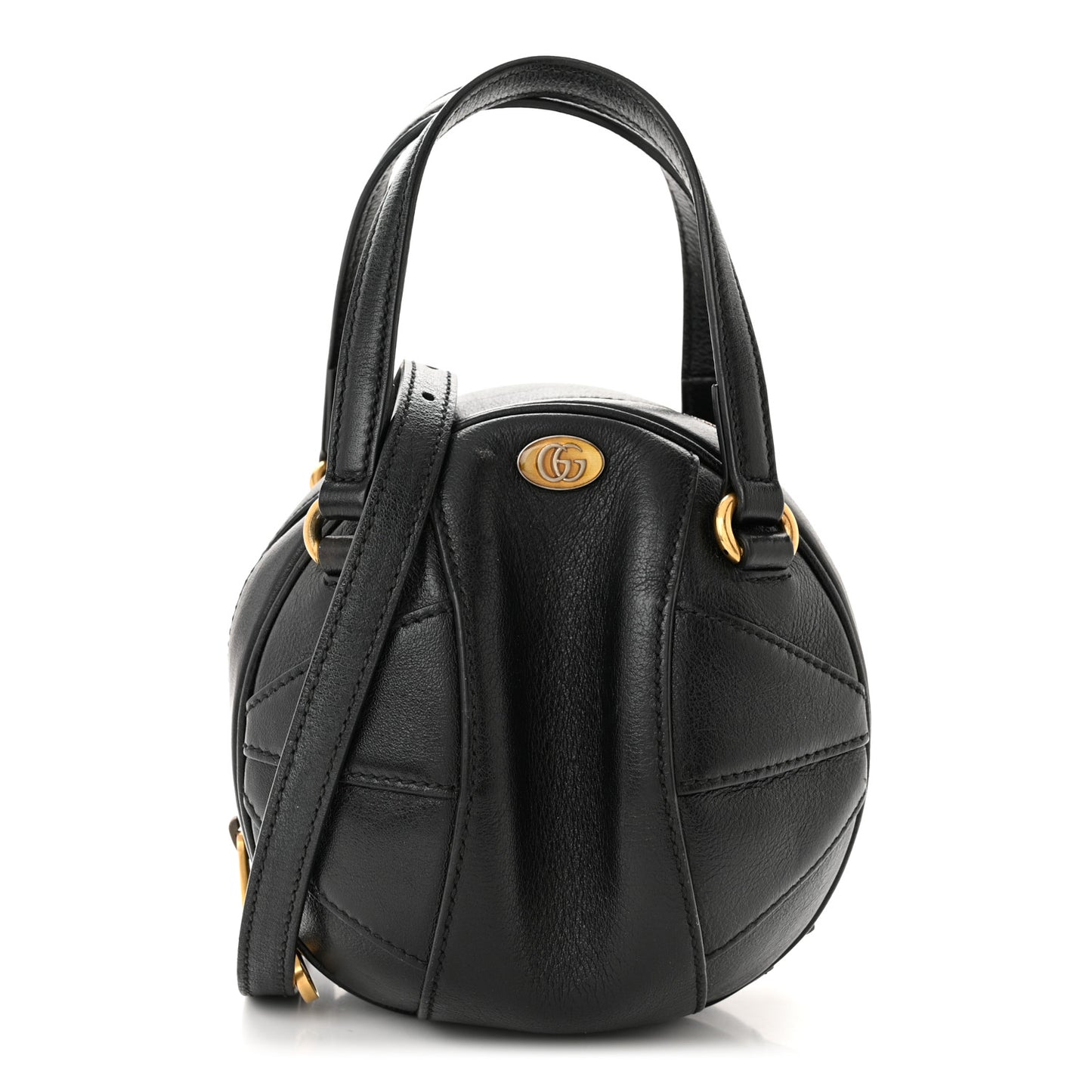 Piuma Lux Energy Mini Tifosa Basketball Shaped Shoulder Bag Black