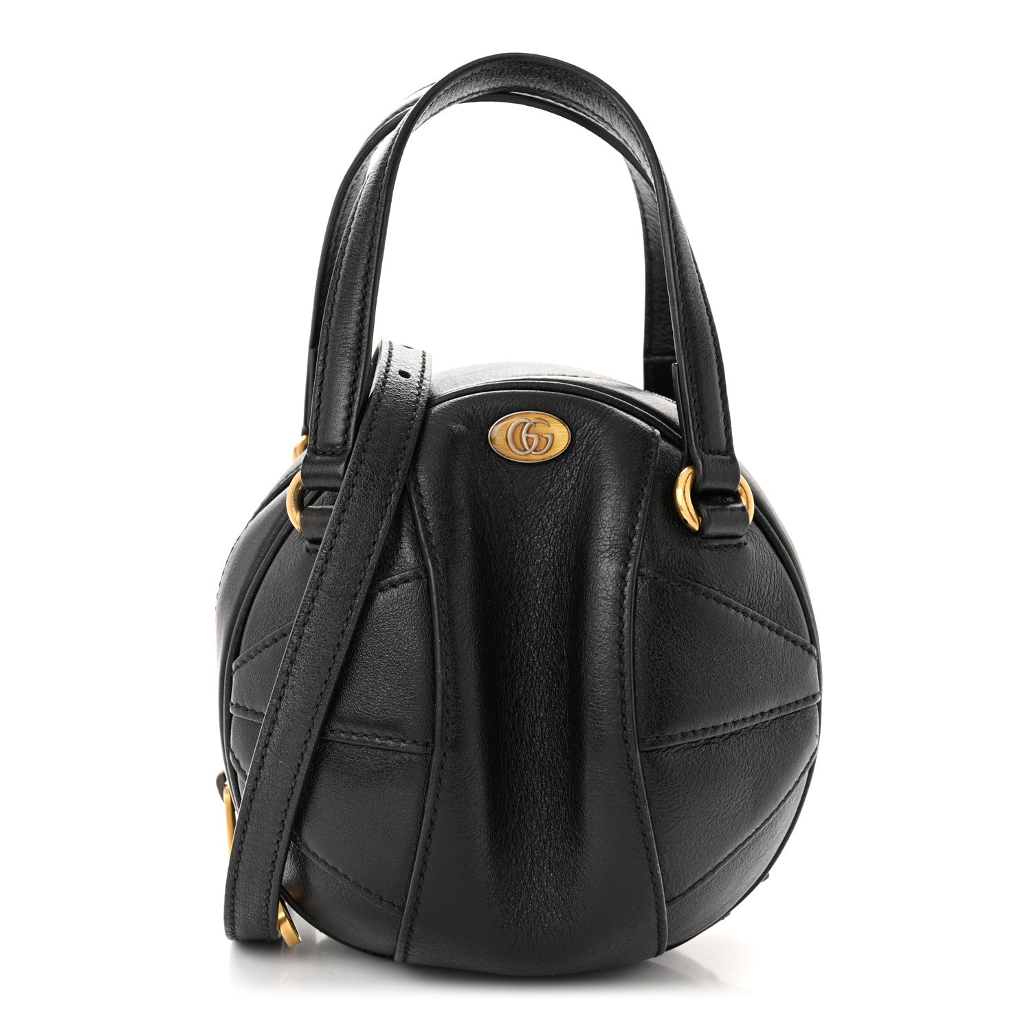Gucci Piuma Lux Energy Mini Tifosa Basketball Shaped Shoulder Bag Black 1 of 13