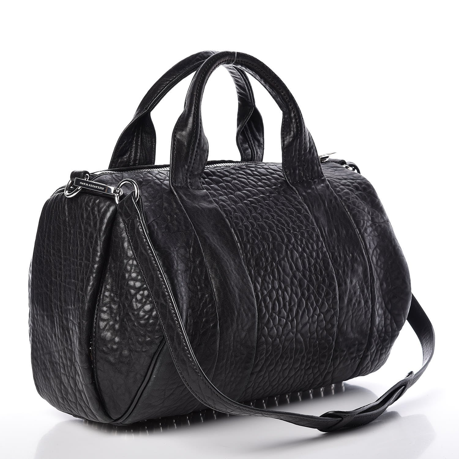 Alexander Wang Pebbled Lambskin Rocco Black Nickel Hardware 3 of 9