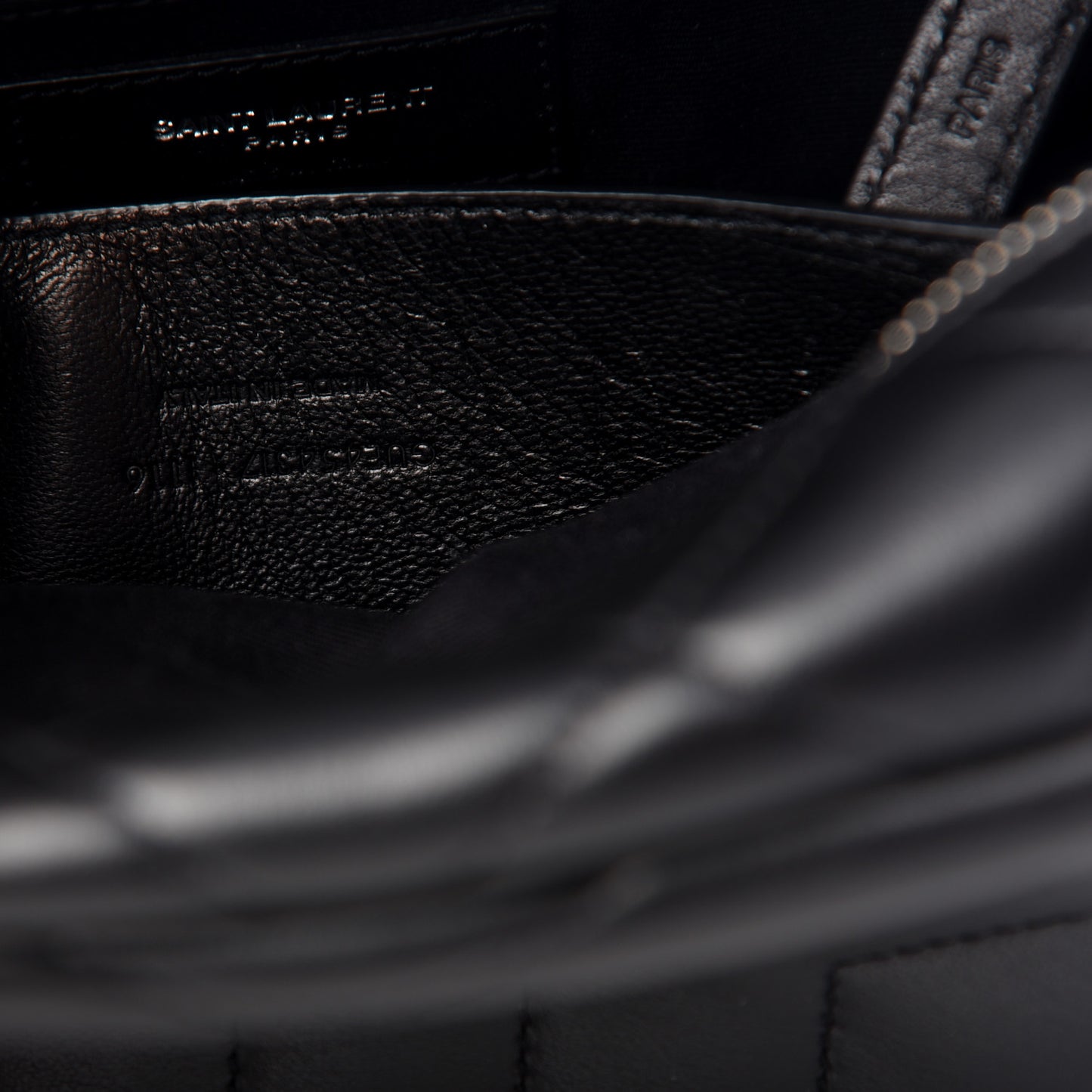 Calfskin Y Quilted Monogram Small Loulou Bowling Bag Black