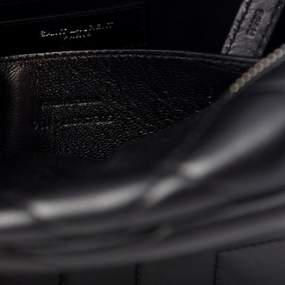 Saint Laurent Calfskin Y Quilted Monogram Small Loulou Bowling Bag Black 9 of 9