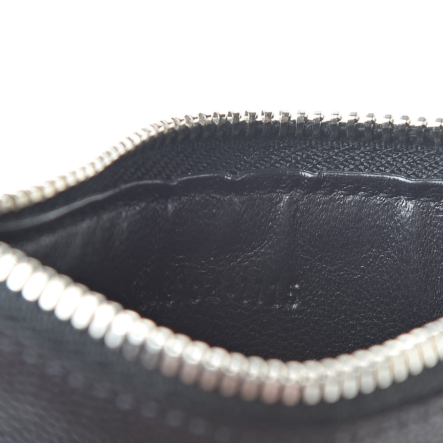 Saint Laurent Grained Calfskin 5 Fragments Zip Pouch Card Holder Black 8 of 8