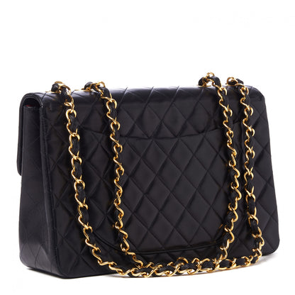 Chanel Lambskin Quilted XL Jumbo Single Flap Black 3 of 10
