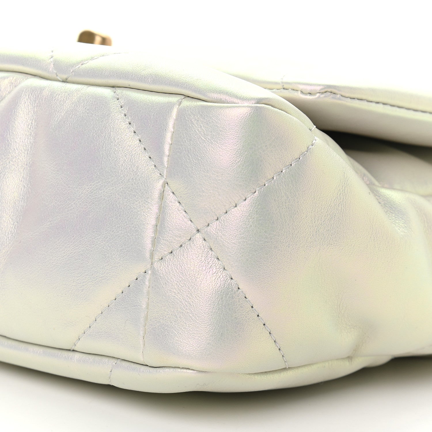 Chanel Iridescent Calfskin Quilted Medium Chanel 19 Flap White 9 of 9
