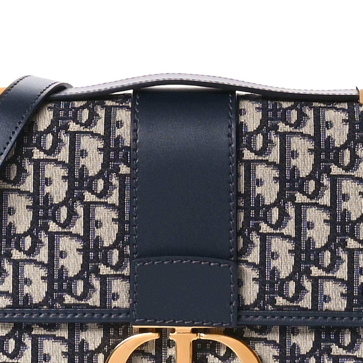 Christian Dior Oblique 30 Montaigne Flap Bag Blue 8 of 10