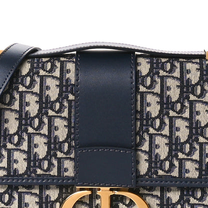 Christian Dior Oblique 30 Montaigne Flap Bag Blue 8 of 10