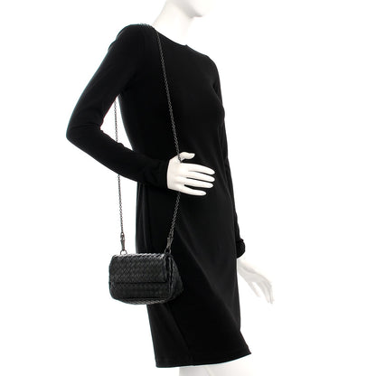 Bottega Veneta Nappa Intrecciato Mini Messenger Bag Nero Black 2 of 11