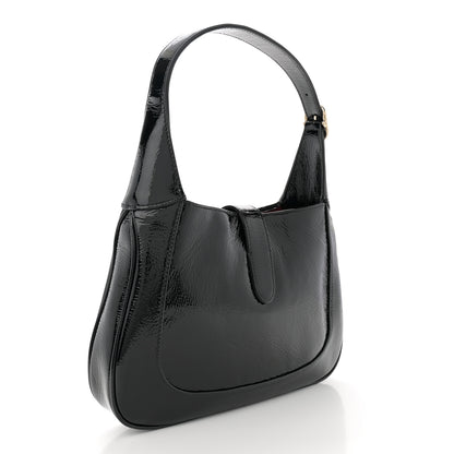 Gucci Patent Calfskin Small Jackie Shoulder Bag Black 3 of 10