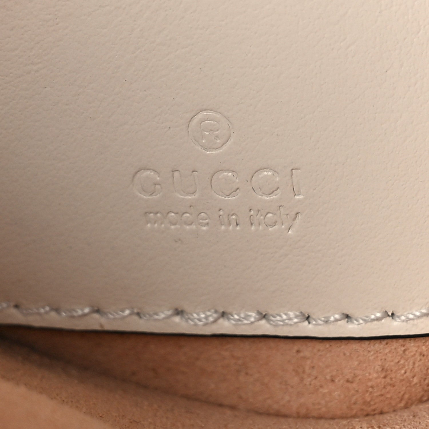 Gucci Calfskin Matelasse Mini GG Marmont Crossbody Bag White 6 of 10