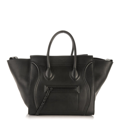 Celine Supple Calfskin Medium Phantom Luggage Black 1 of 8