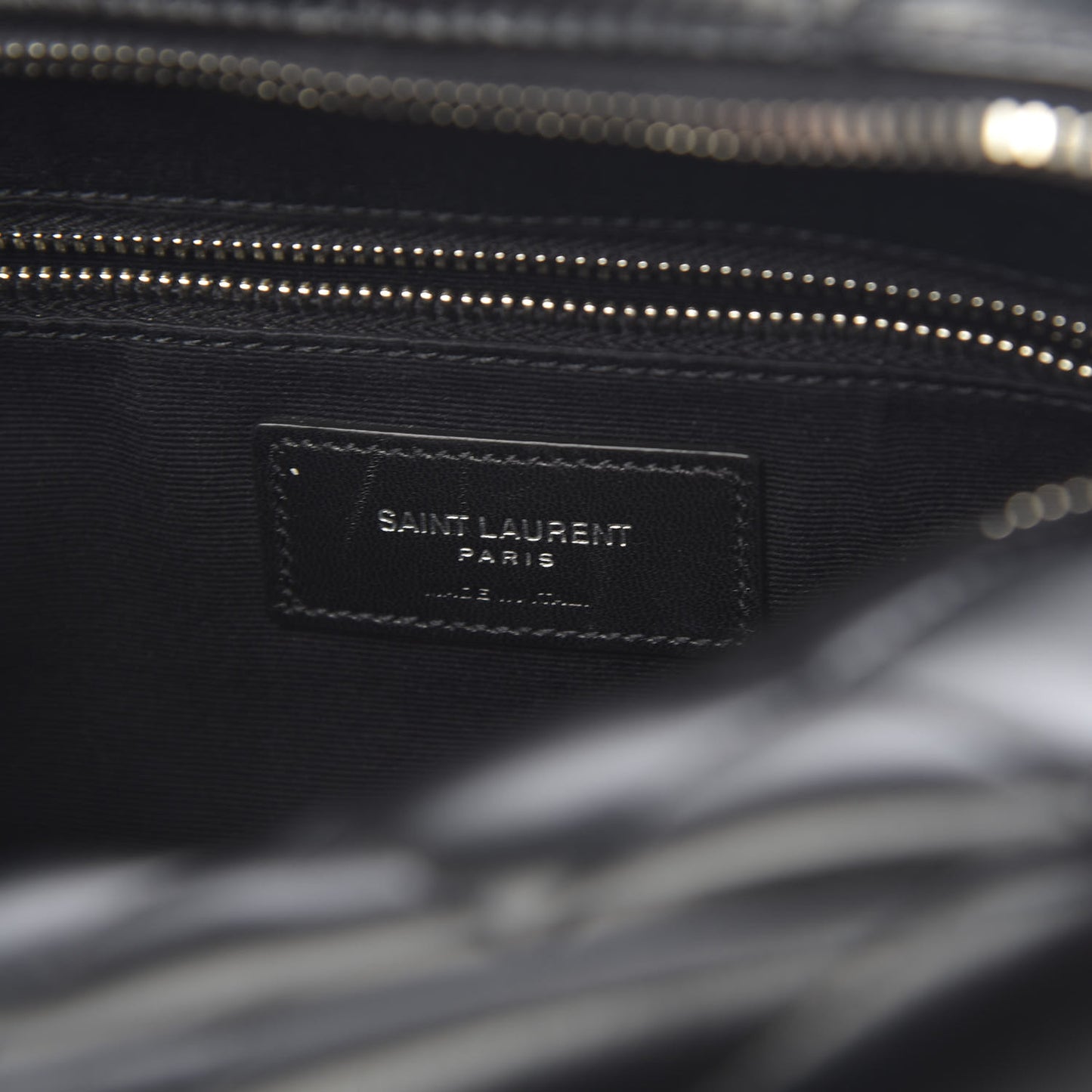 Calfskin Y Quilted Monogram Small Loulou Bowling Bag Black