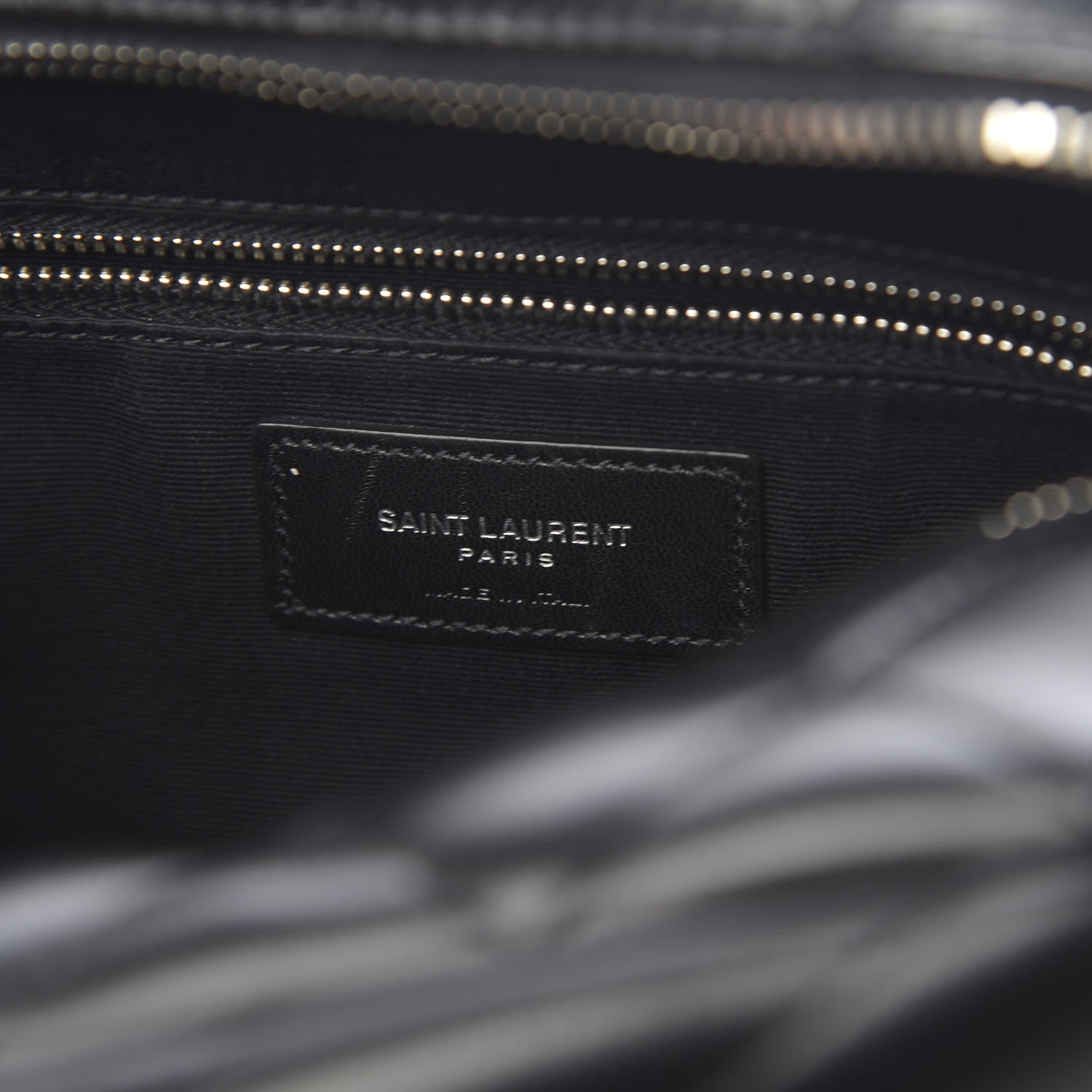Saint Laurent Calfskin Y Quilted Monogram Small Loulou Bowling Bag Black 6 of 9