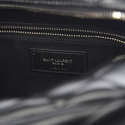 Saint Laurent Calfskin Y Quilted Monogram Small Loulou Bowling Bag Black 6 of 9