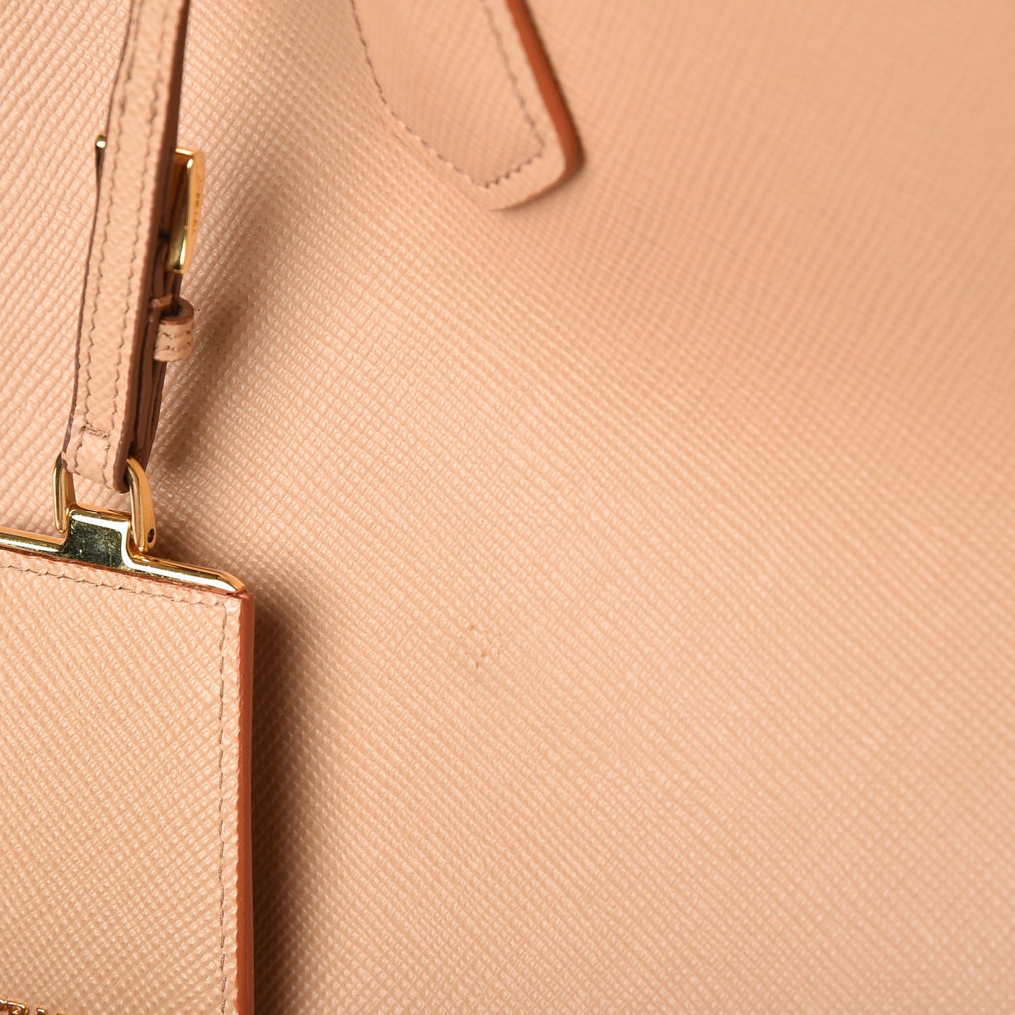 Saffiano Cuir Large Double Bag Noisette Papaya
