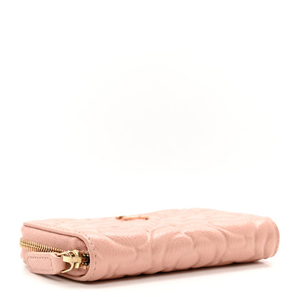 Chanel Caviar Camellia Embossed Zip Coin Purse Light Pink 4 of 7