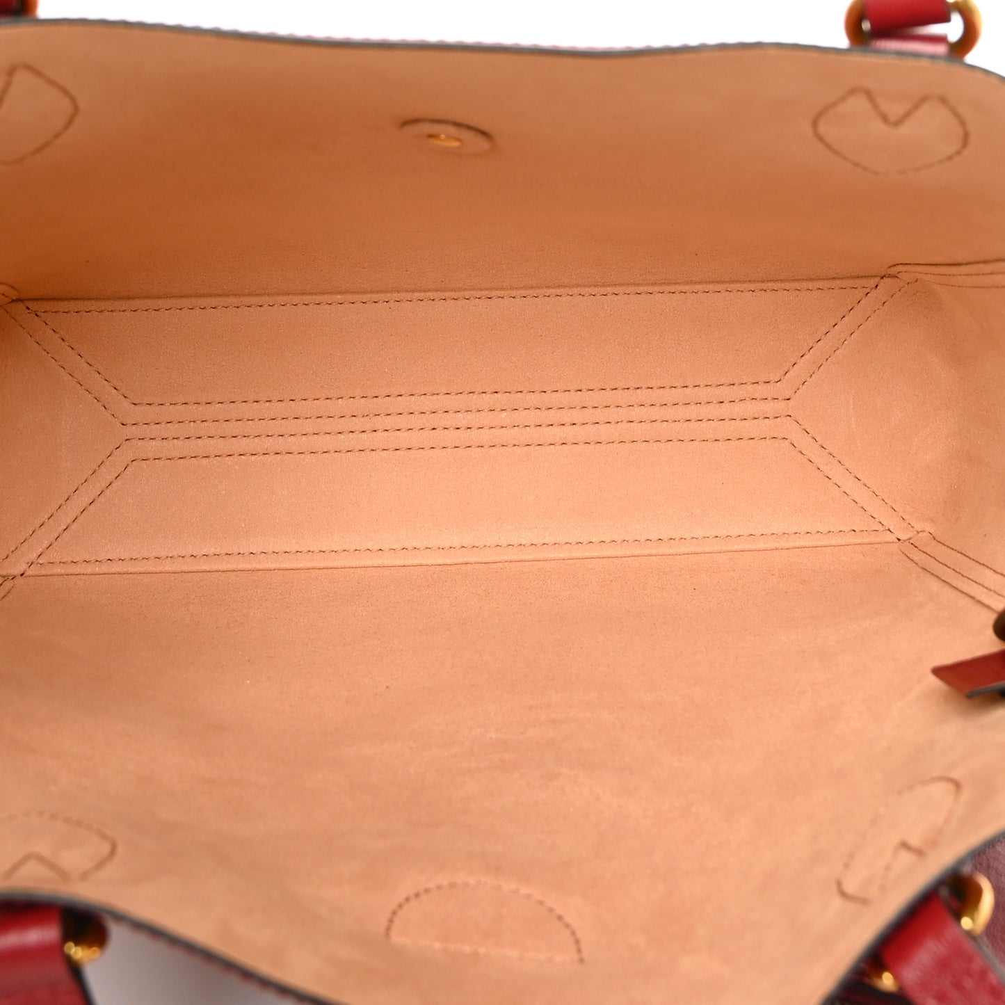New Sakai Calfskin Lux Small Dahlia Tote New Cherry Red