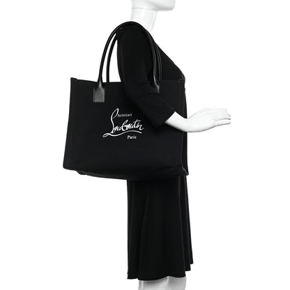 Christian Louboutin Canvas Nastroloubi Large Tote Black 2 of 13
