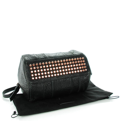 Alexander Wang Pebbled Lambskin Rocco Black Rose Gold Hardware 4 of 9