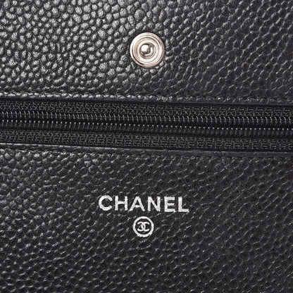 Chanel Caviar Quilted Wallet On Chain WOC Black 6 of 10