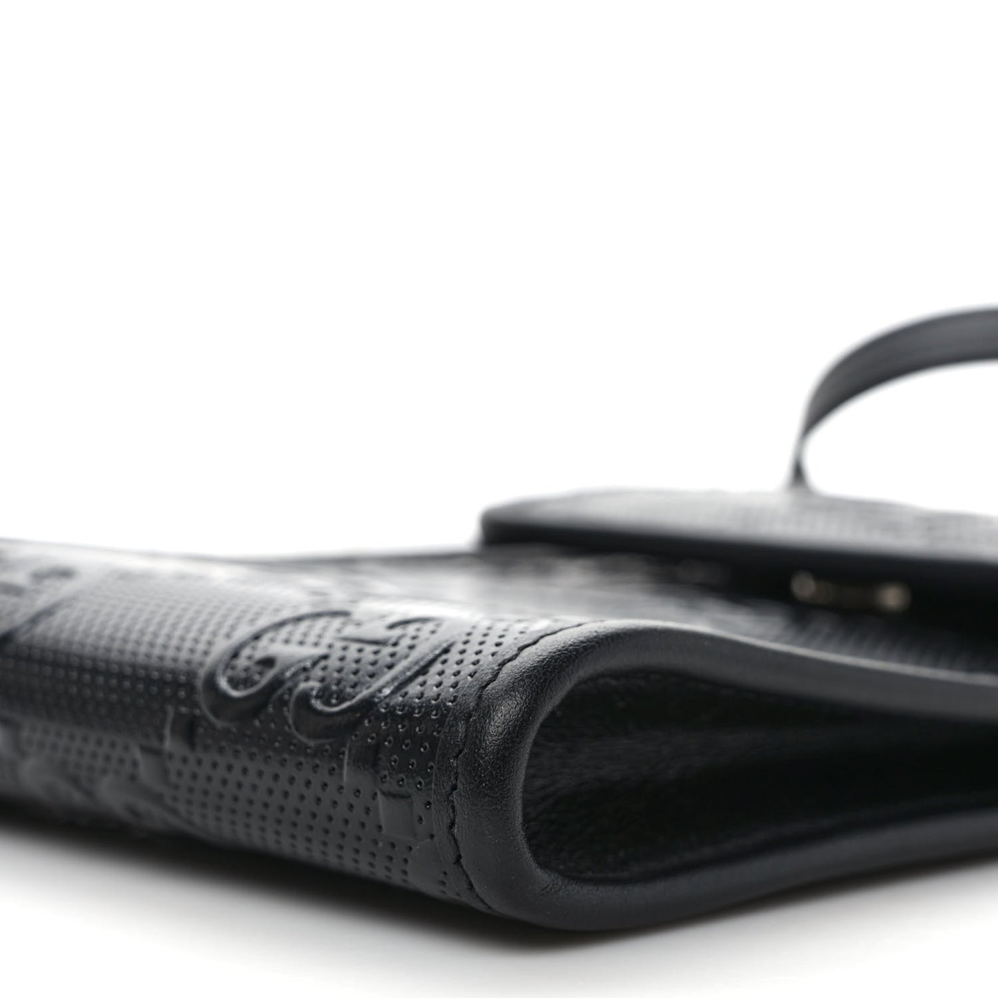 Calfskin GG Tennis Embossed Mini Crossbody Bag Black