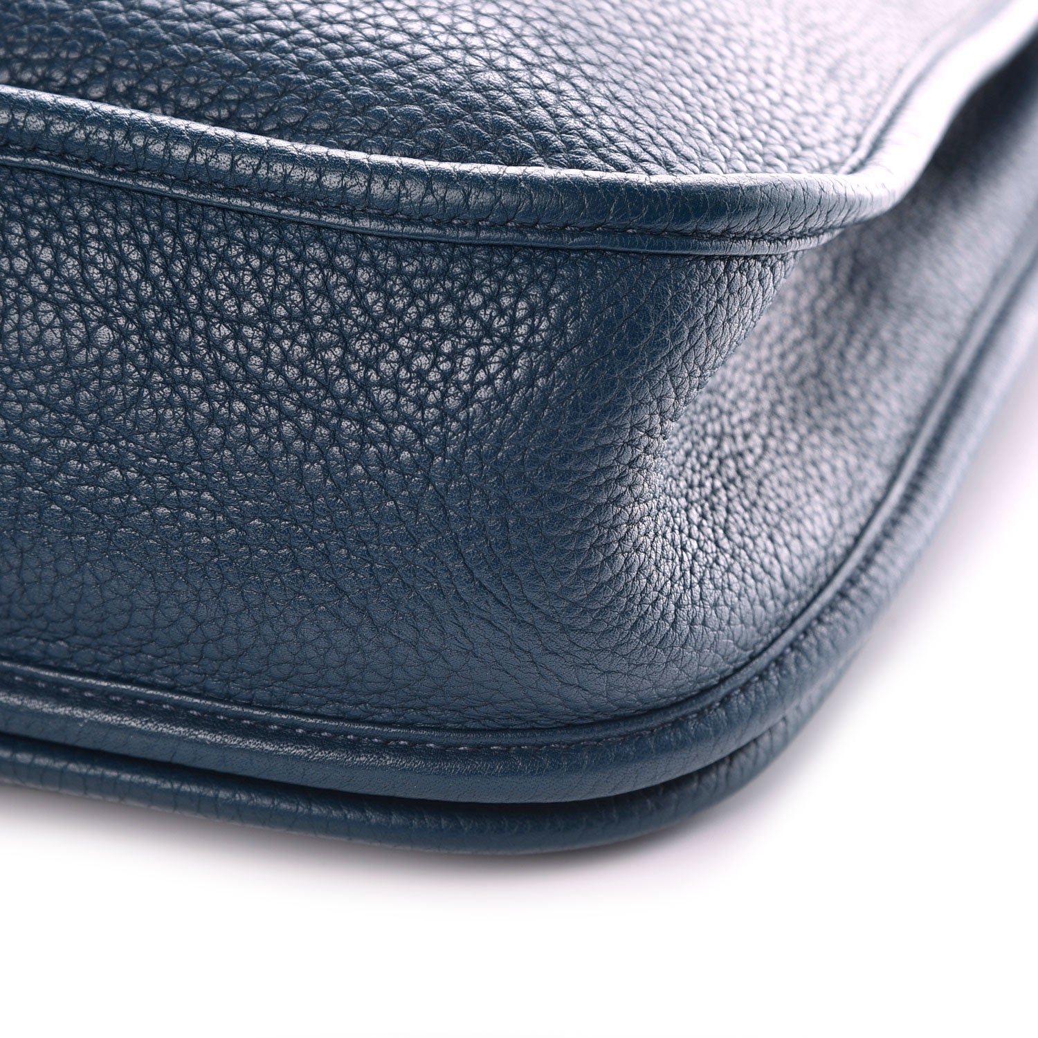 Hermes Taurillon Clemence Evelyne III PM Bleu De Malte 7 of 8