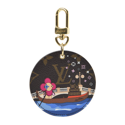 Louis Vuitton Monogram 2019 Christmas Animation Venice Bag Charm Key Ring Blue 1 of 6