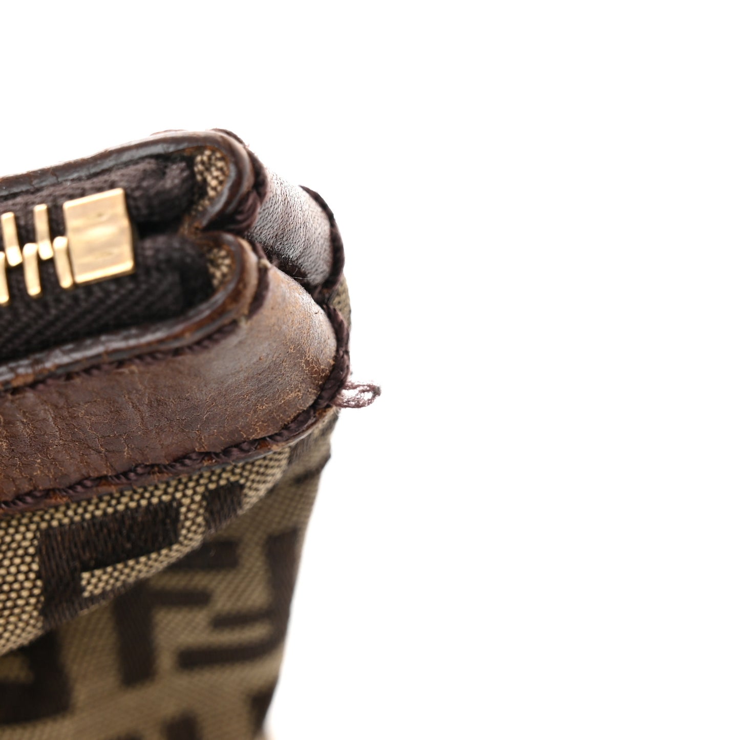 Zucchino Vitello Shopping Zip Tote Mogano Panna Bruciato