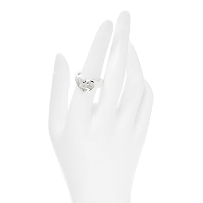 Gucci Sterling Silver Britt Interlocking G Heart Ring 55 7.25 2 of 6