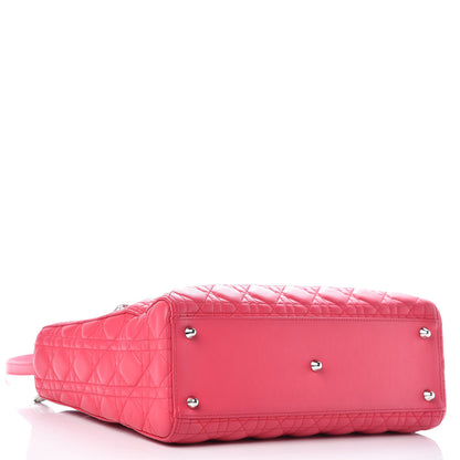 Christian Dior Lambskin Cannage Large Lady Dior Fuchsia 4 of 11