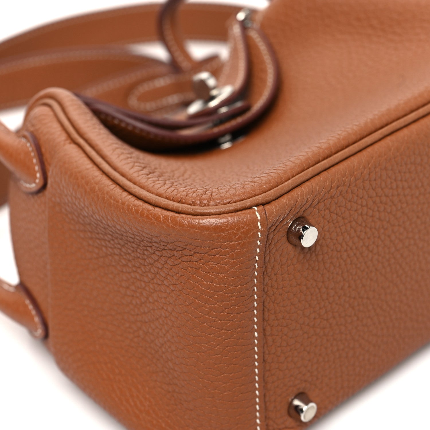 Hermes Taurillon Clemence Mini Lindy 20 Gold 8 of 13