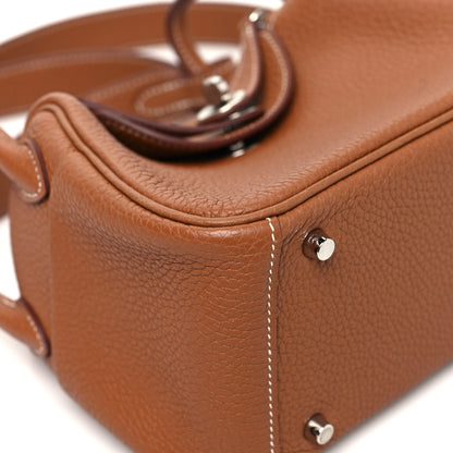 Hermes Taurillon Clemence Mini Lindy 20 Gold 8 of 13