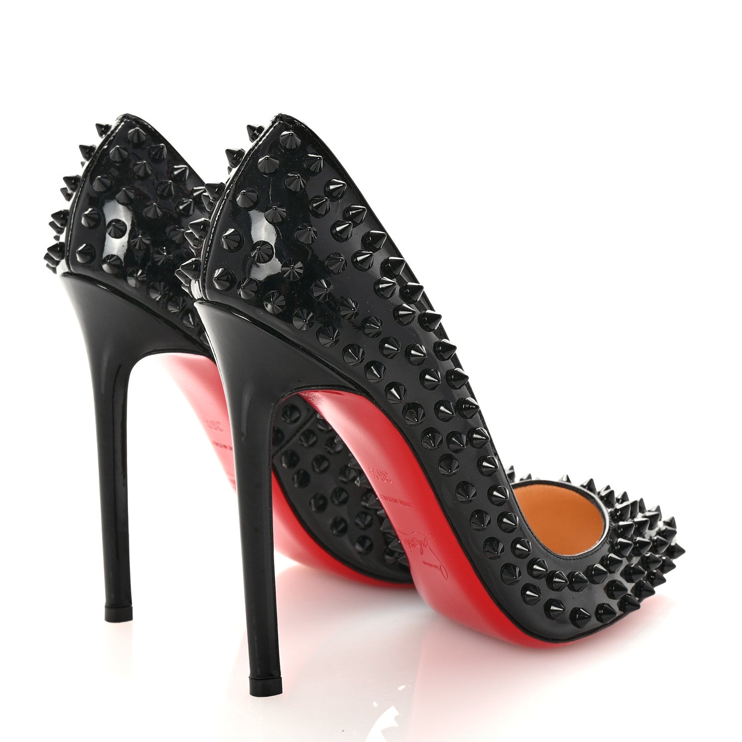 Christian Louboutin Patent Pigalle Spikes 120 Pumps 36.5 Black 5 of 8